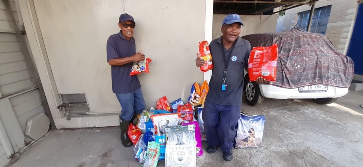 Pet food donated by Callies members for the SPCA